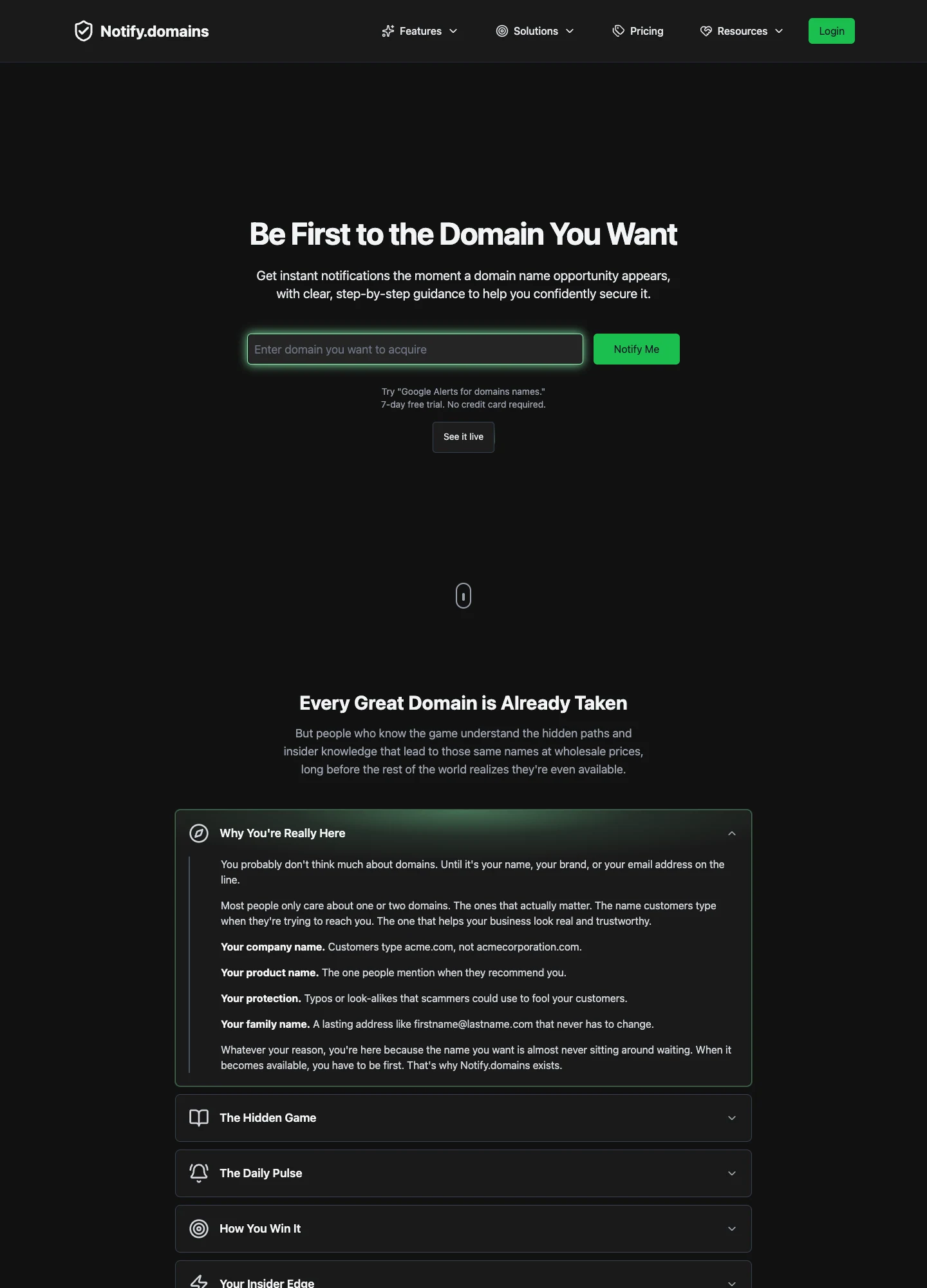 Notify.domains — captured interface