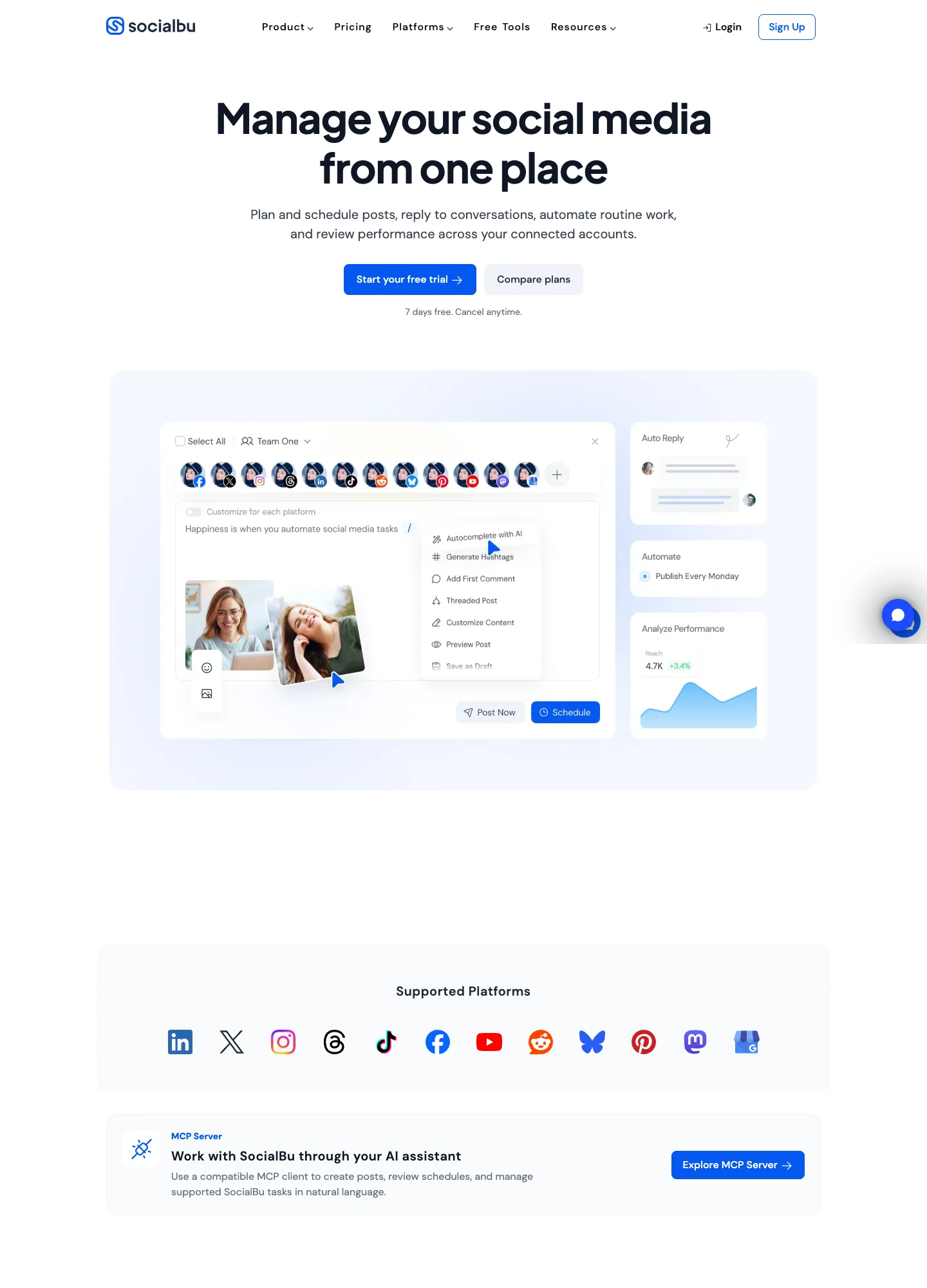 SocialBu — captured interface