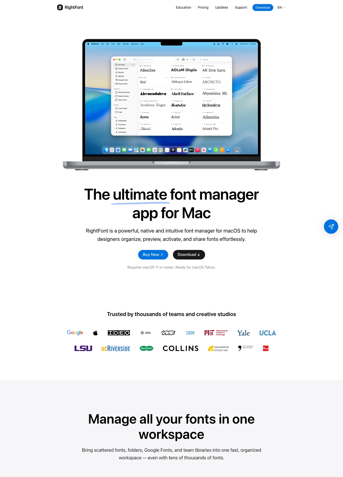 RightFont — captured interface