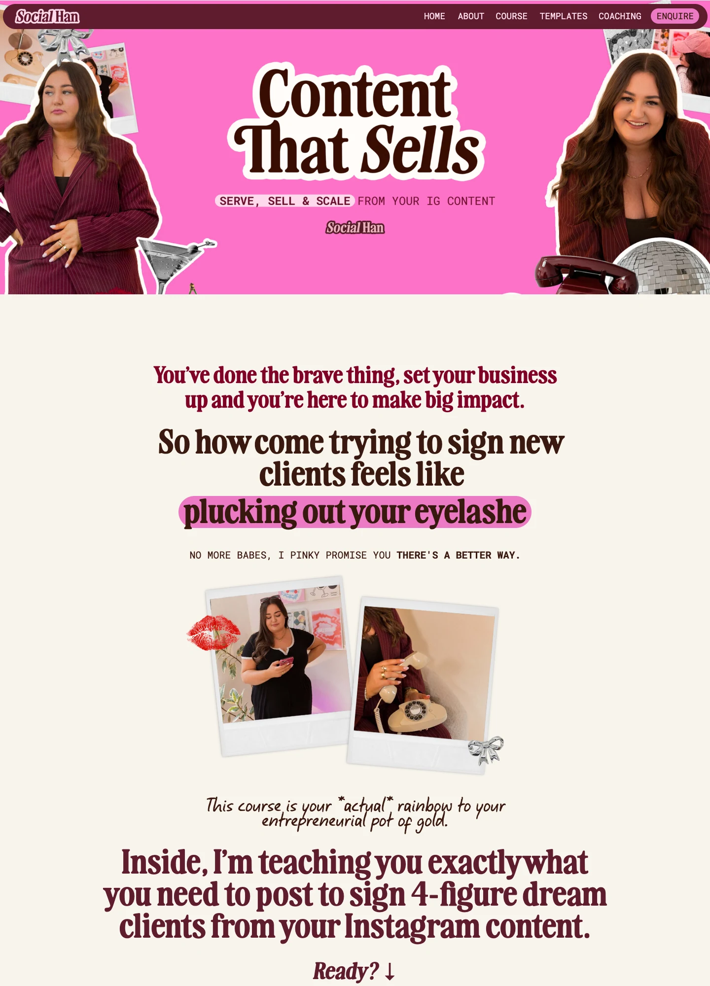 Social Han — Content That Sells — captured interface