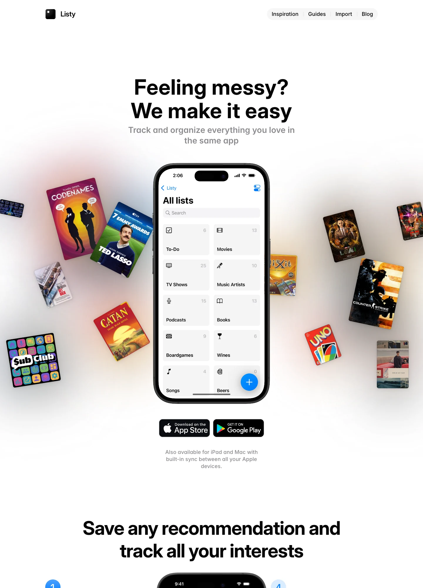 Listy — captured interface