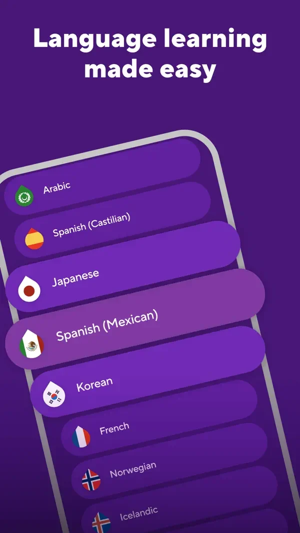 Drops — Language list