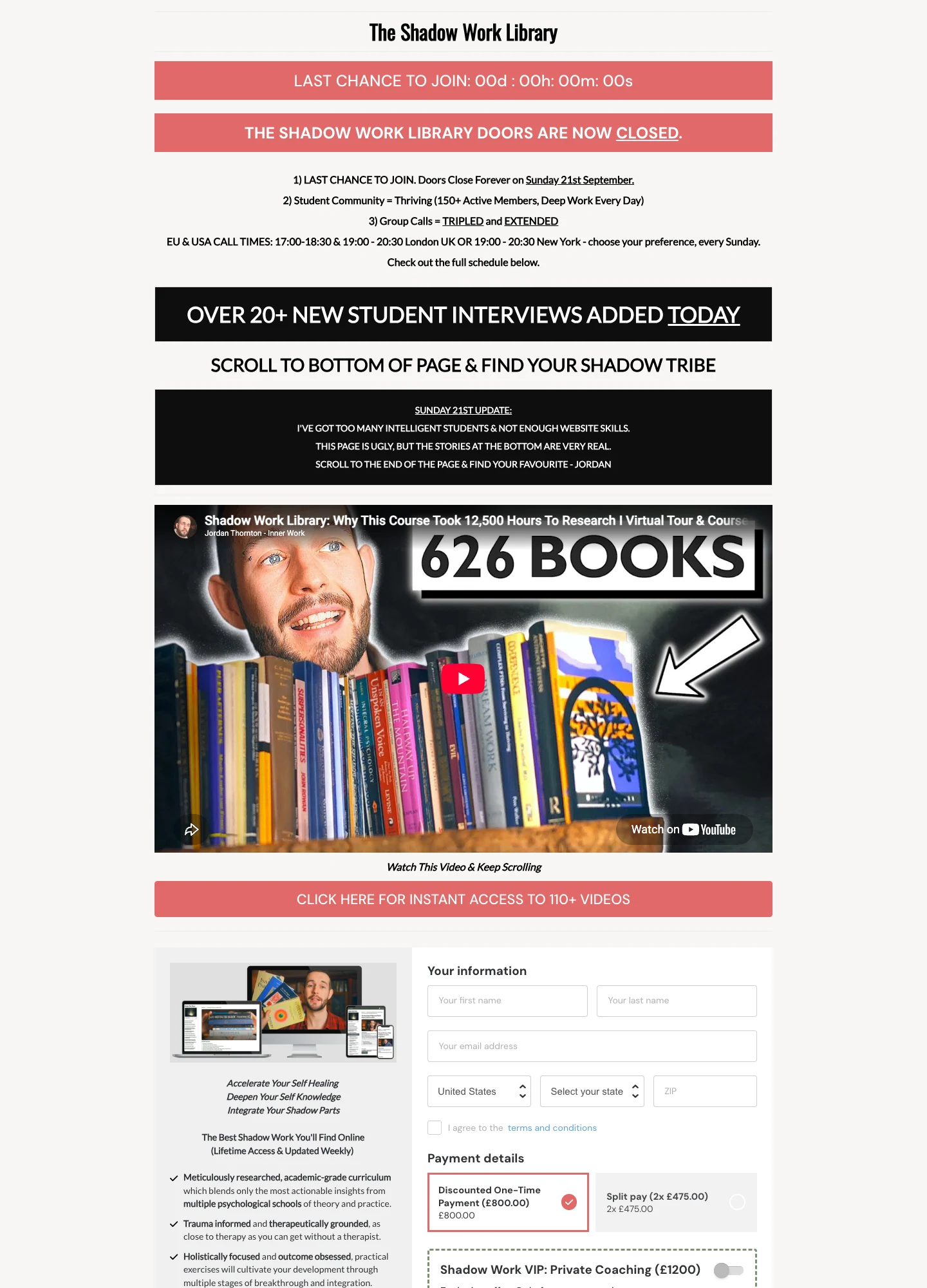 Jordan Thornton — Shadow Work Library — captured interface