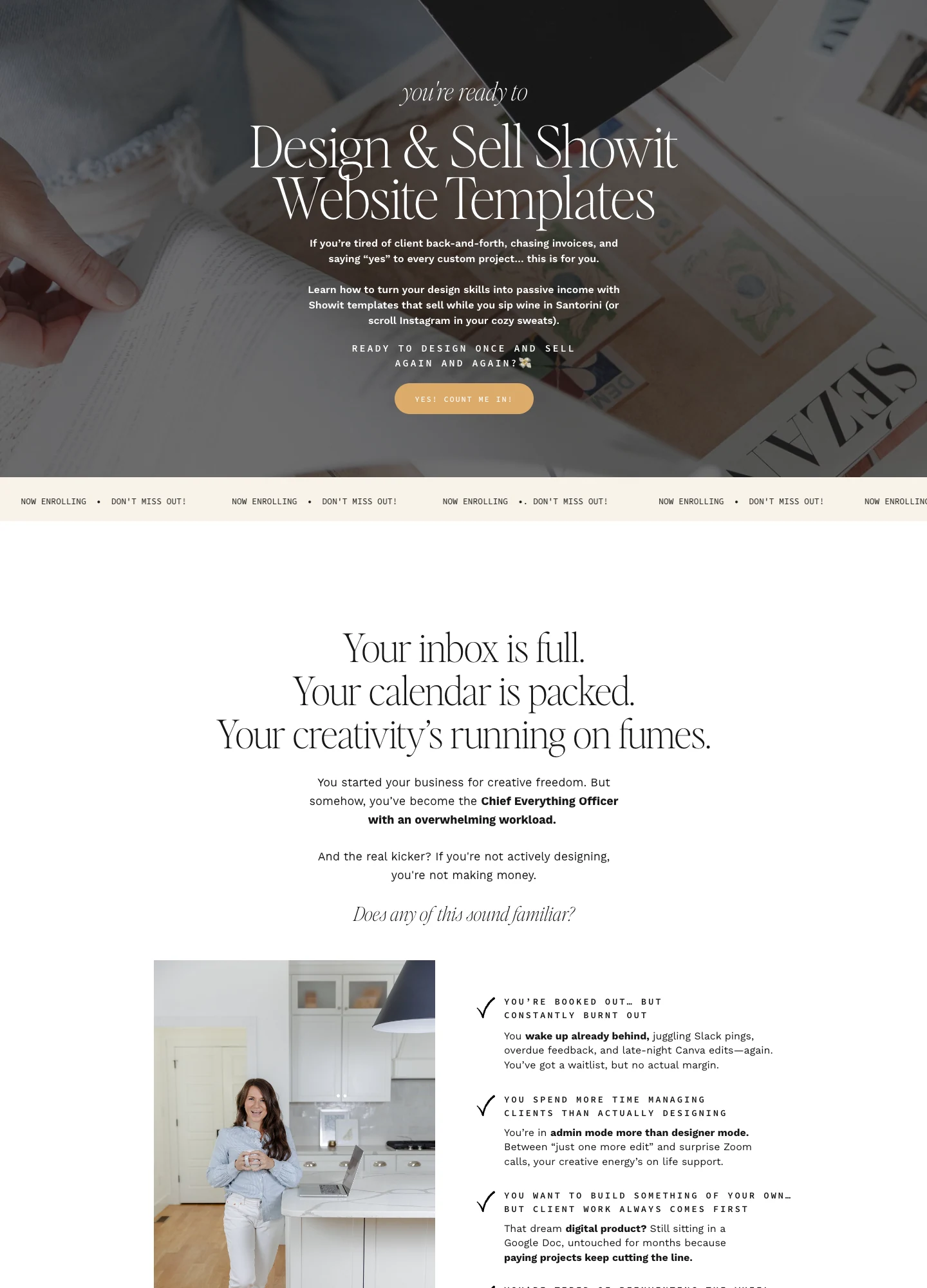Davey & Krista — Design & Sell Showit Templates — captured interface