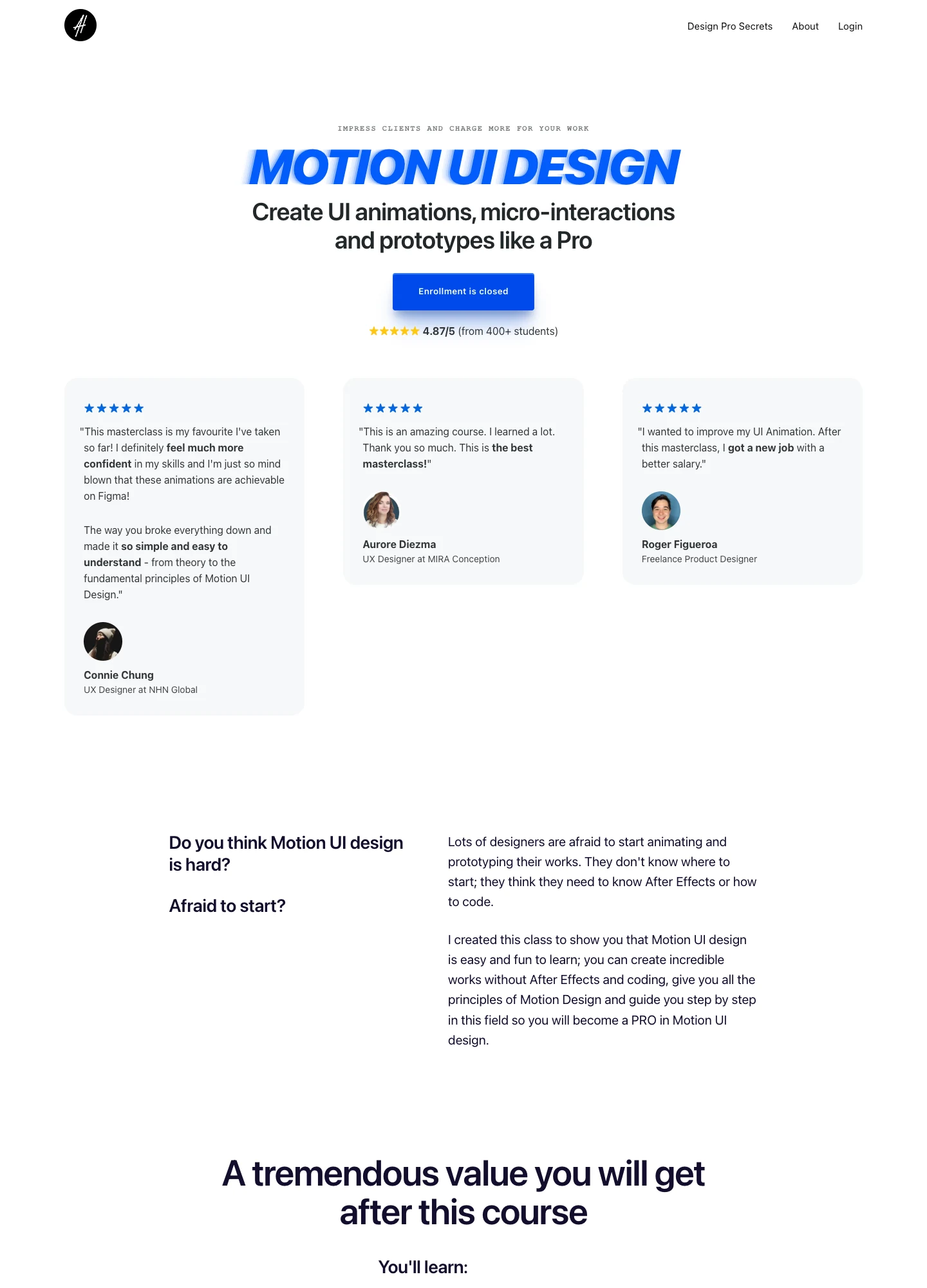 Alexunder Hess — Motion UI Design — captured interface