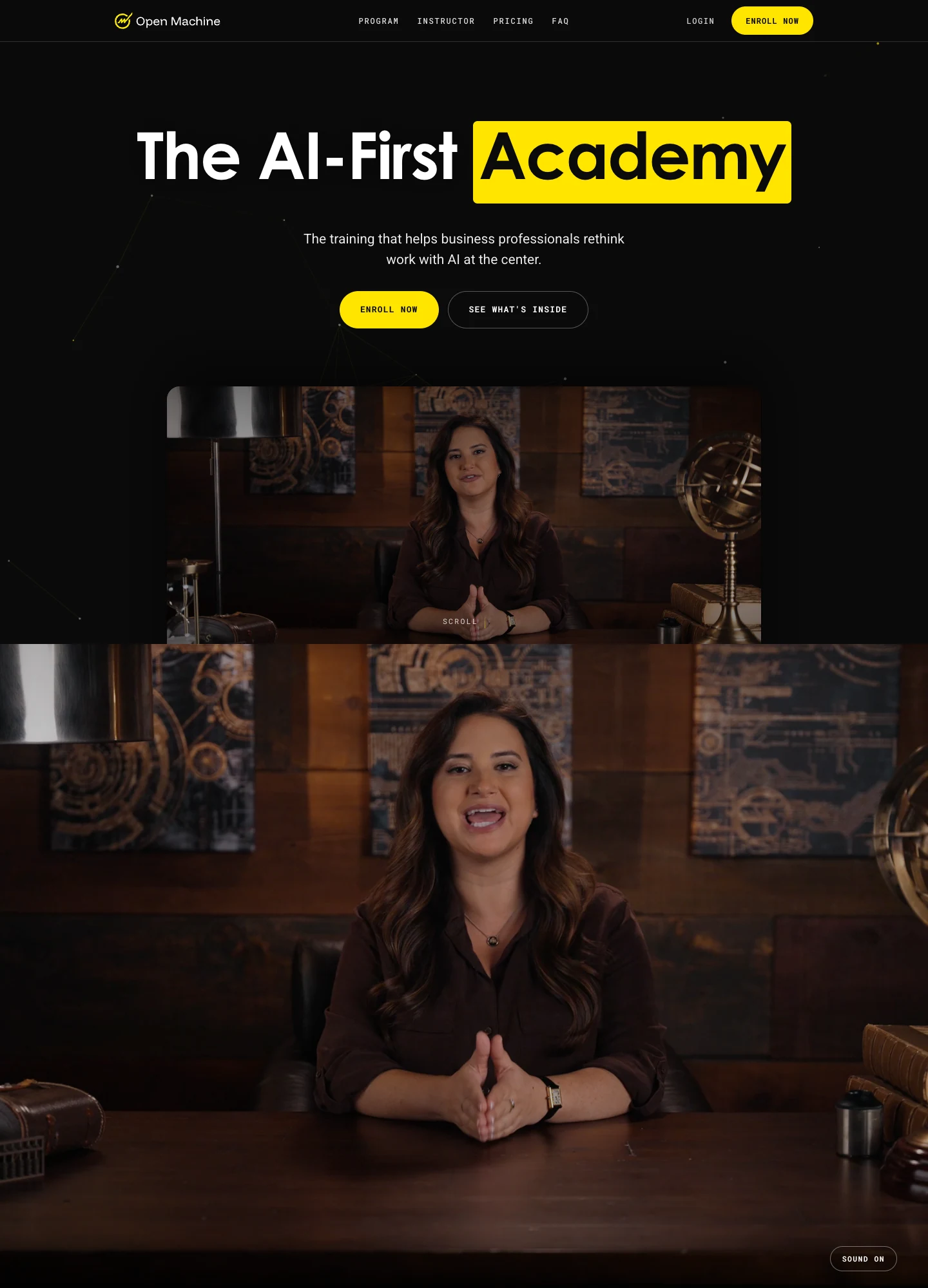 Allie K. Miller — AI-First Academy — captured interface