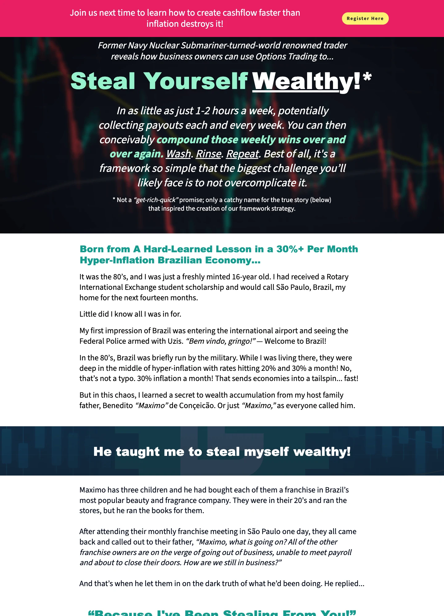 Low Stress Trading — Options Program — captured interface