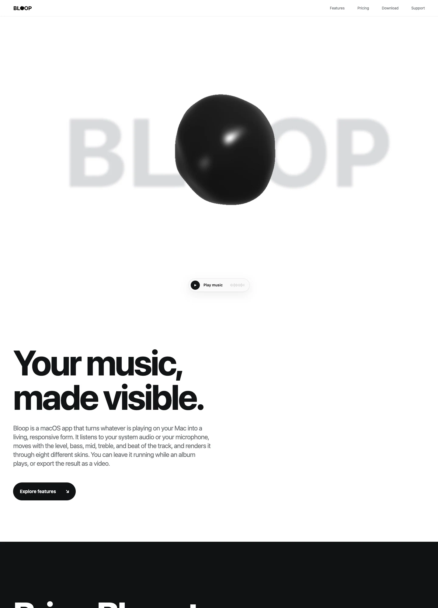 Bloop — captured interface