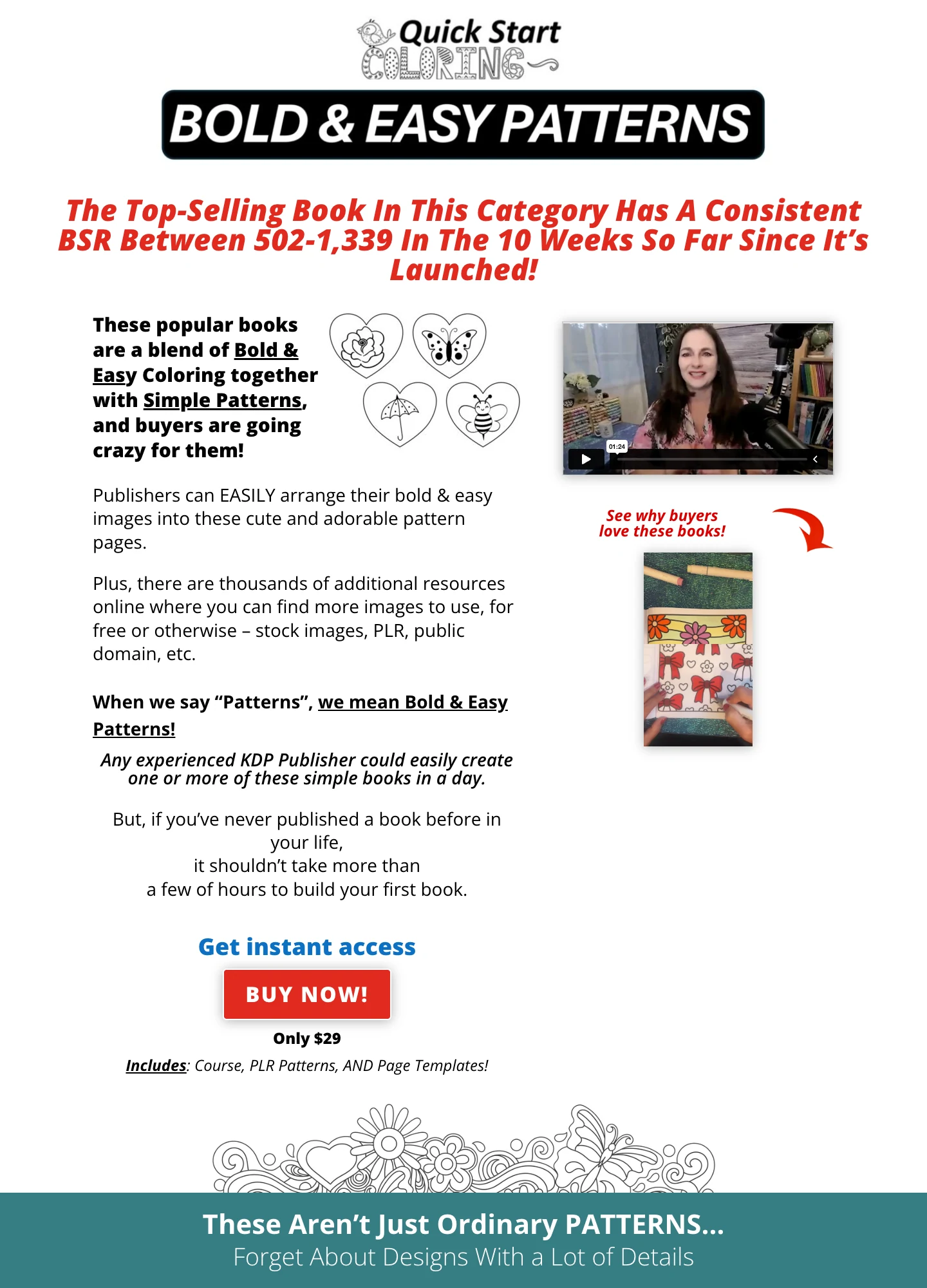 Quick Start Publishing — Bold & Easy Patterns — captured interface