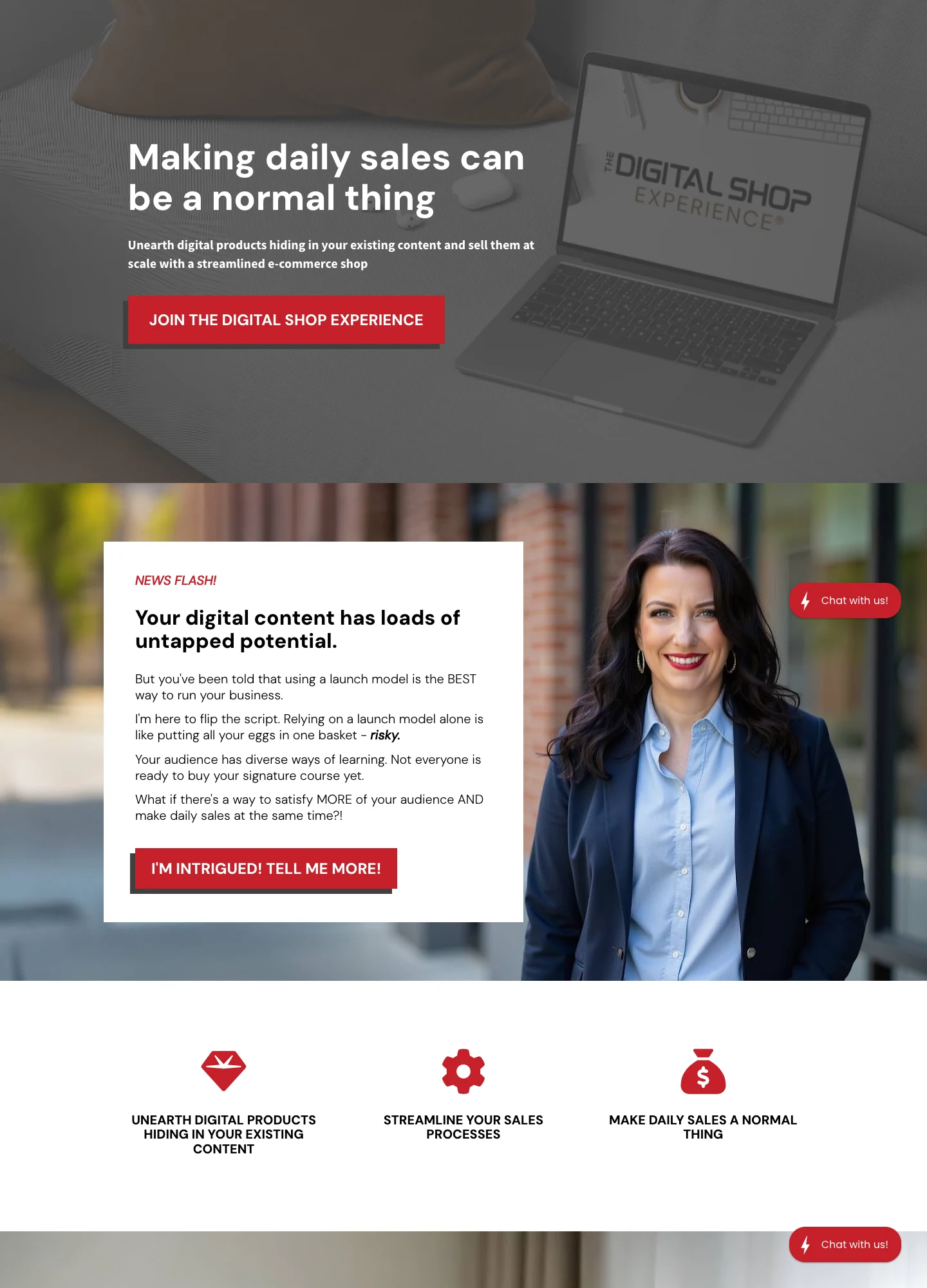 Monica Froese — Digital Shop Experience — captured interface