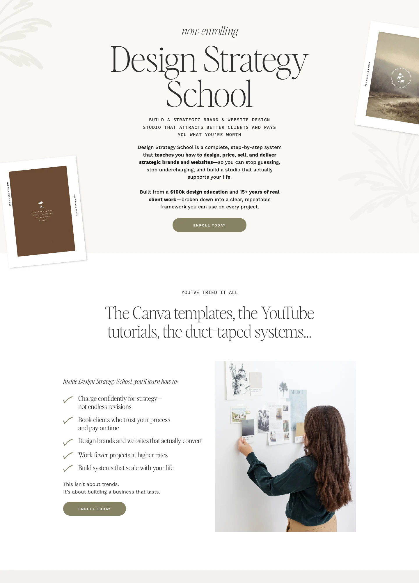 Davey & Krista — Design Strategy School — captured interface
