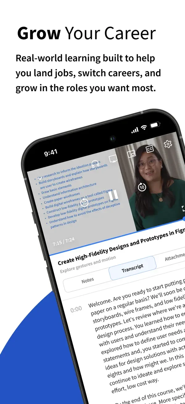 Coursera — Lesson video and transcript
