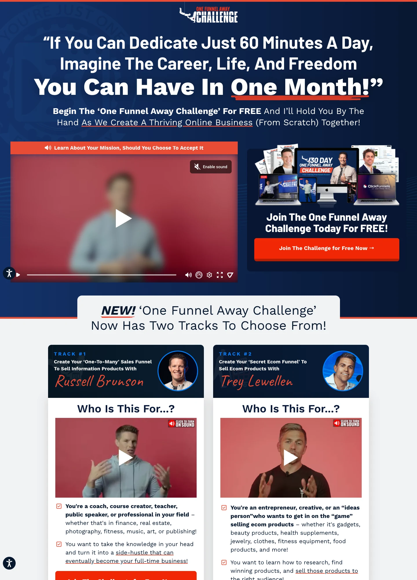 ClickFunnels — One Funnel Away — captured interface