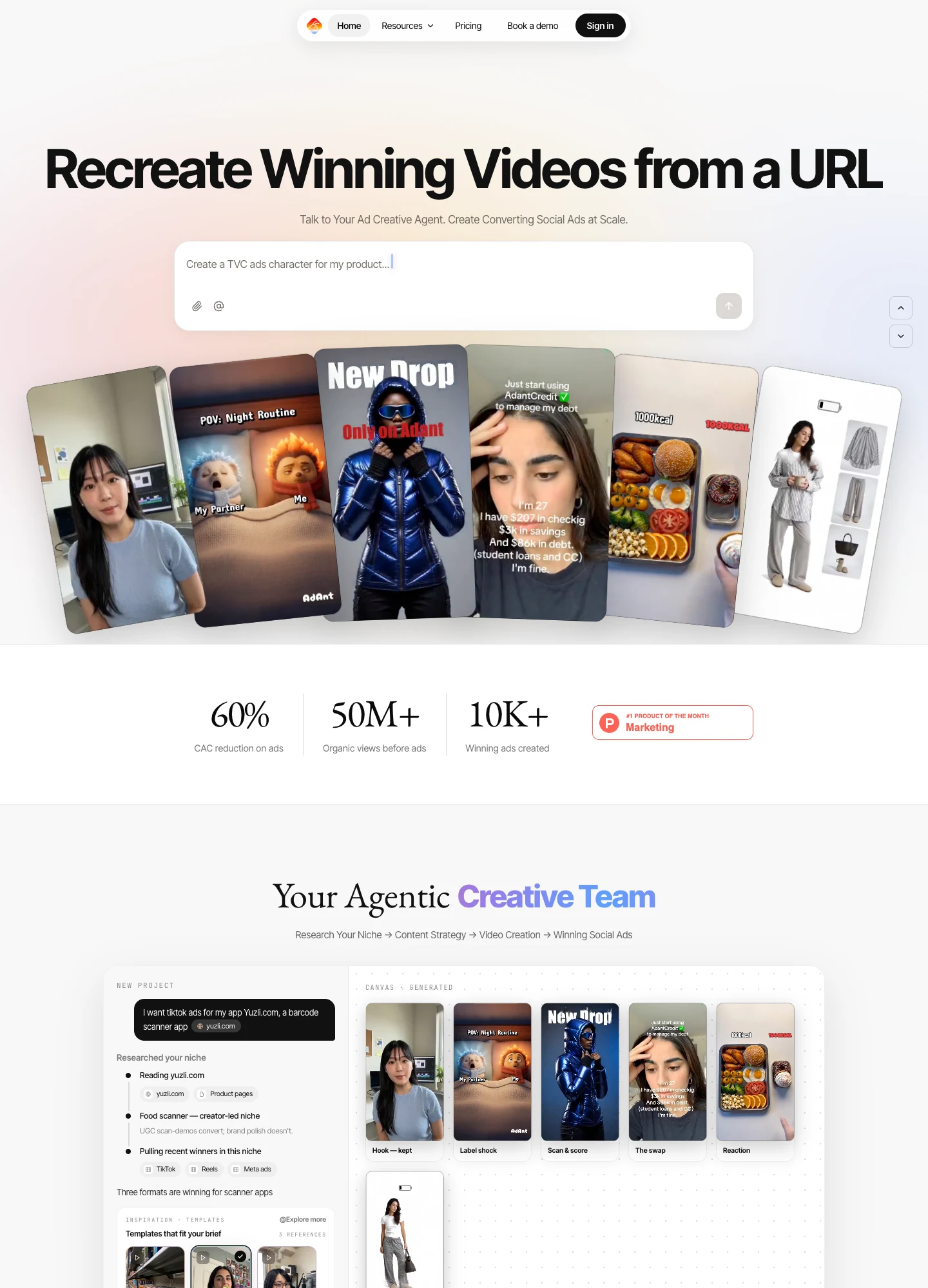 AdAnt AI — captured interface