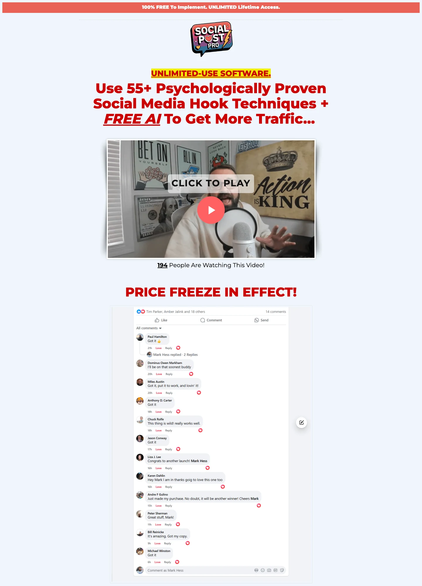 Mark Hess — Social Post Pro — captured interface