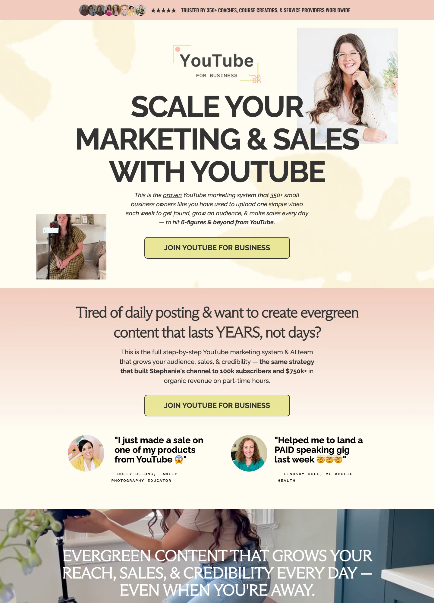 Stephanie Kase — YouTube for Business — captured interface