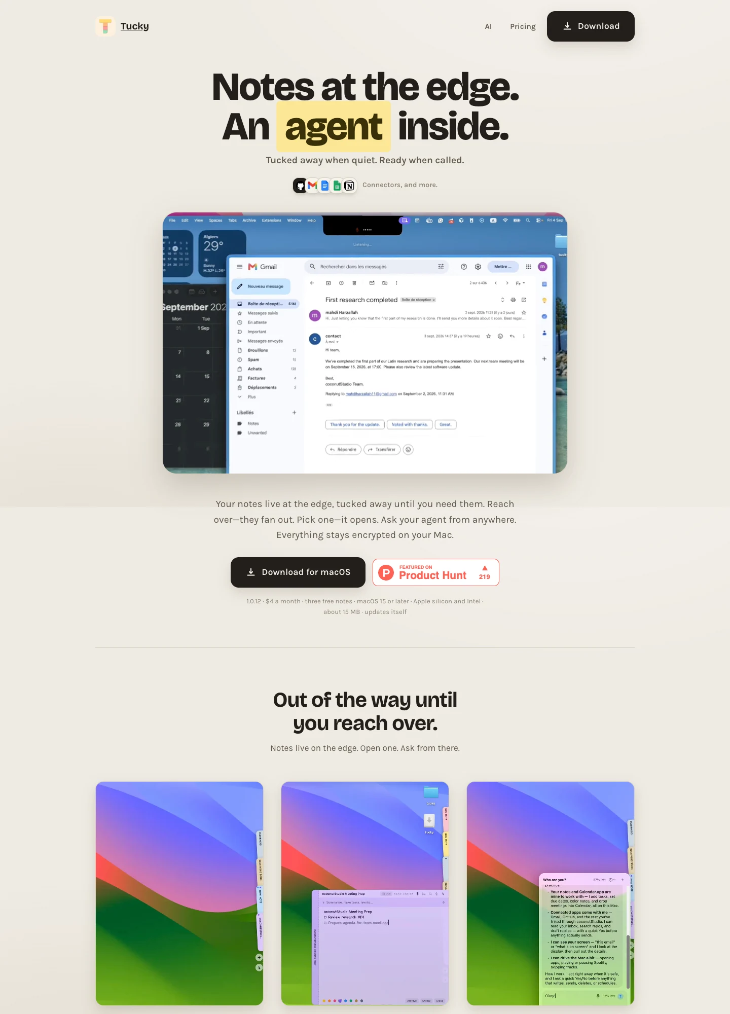 Tucky — captured interface