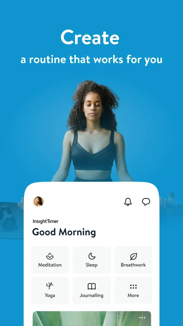 Insight Timer — Home category shortcuts