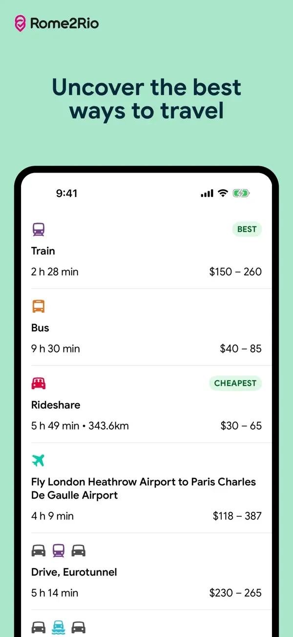 Transport comparison