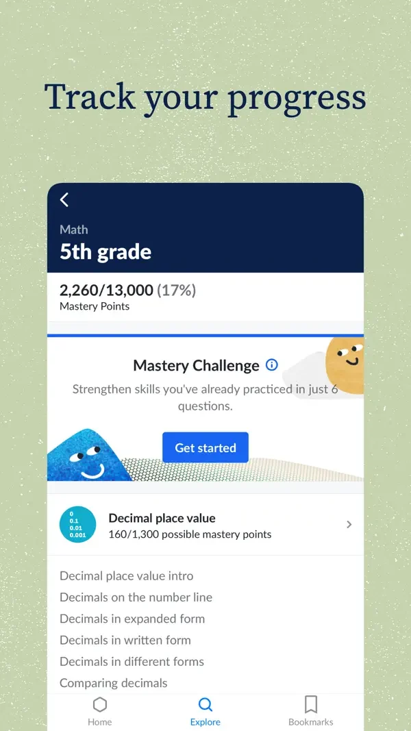 Khan Academy — Course progress