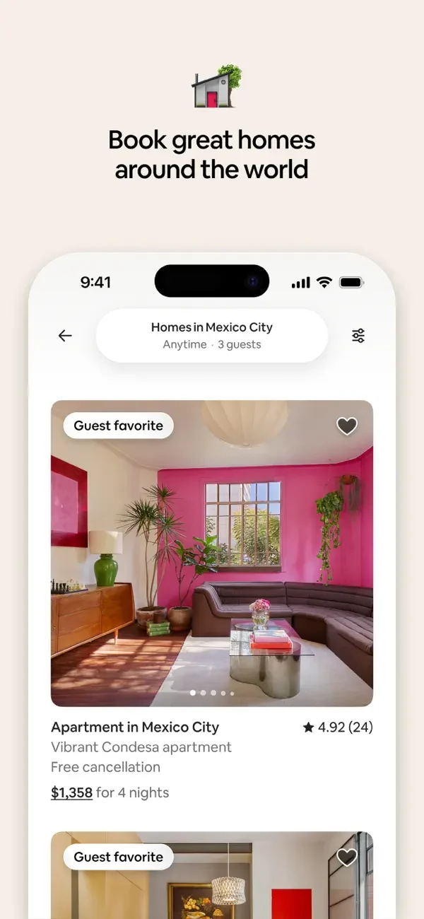Airbnb — Stay search results