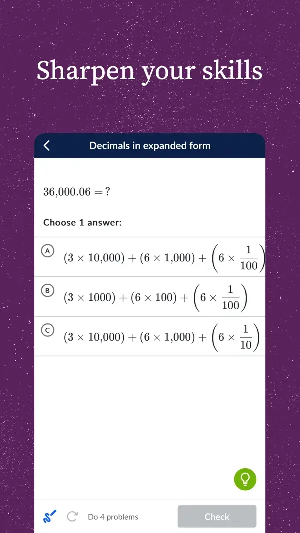 Khan Academy — Practice question