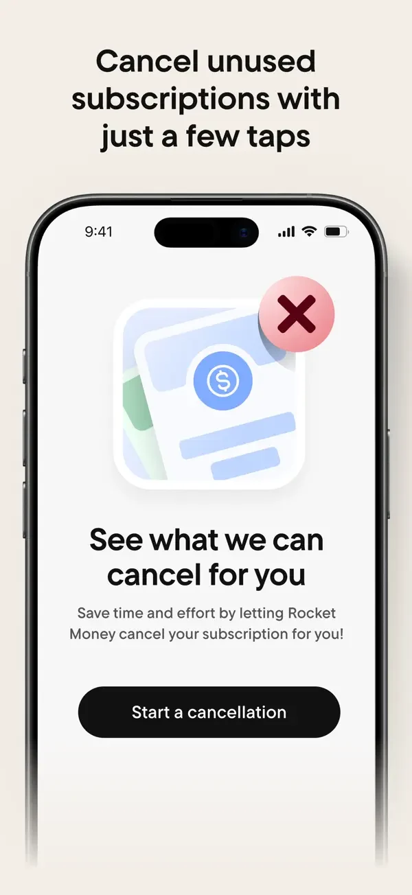 Rocket Money — Cancellation introduction