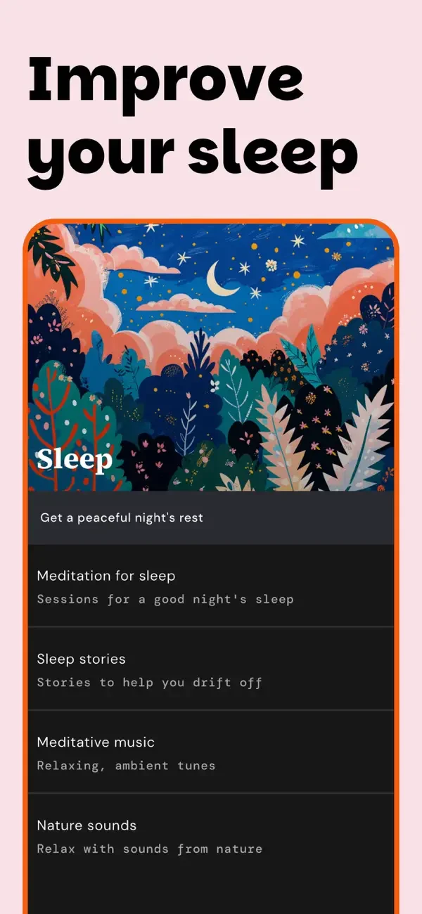 Medito — Sleep content categories