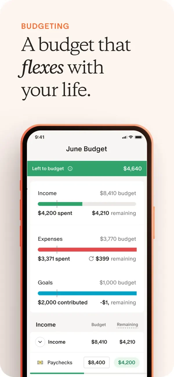 Budget categories