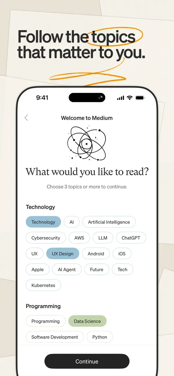 Medium — Topic selection