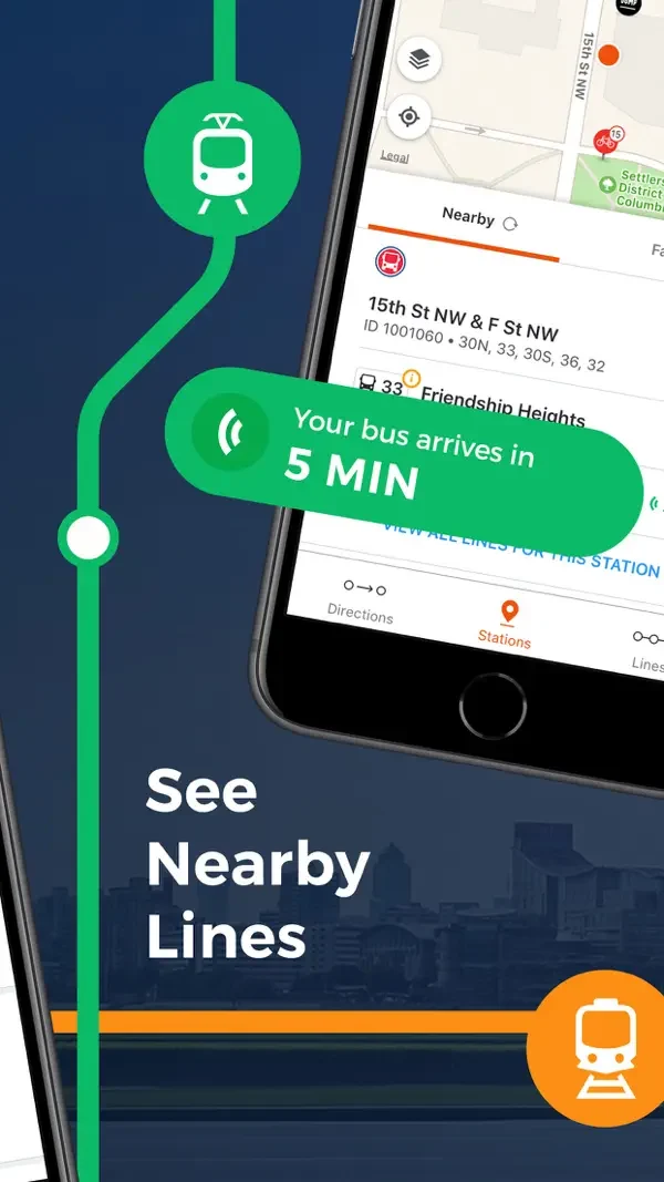 Nearby lines