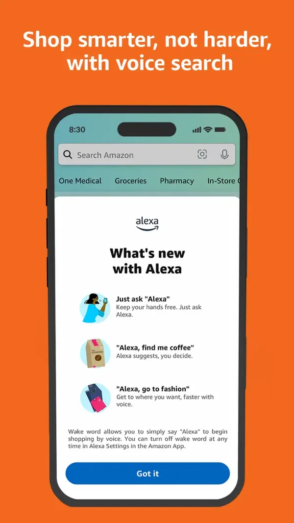 Amazon Shopping — Voice feature introduction