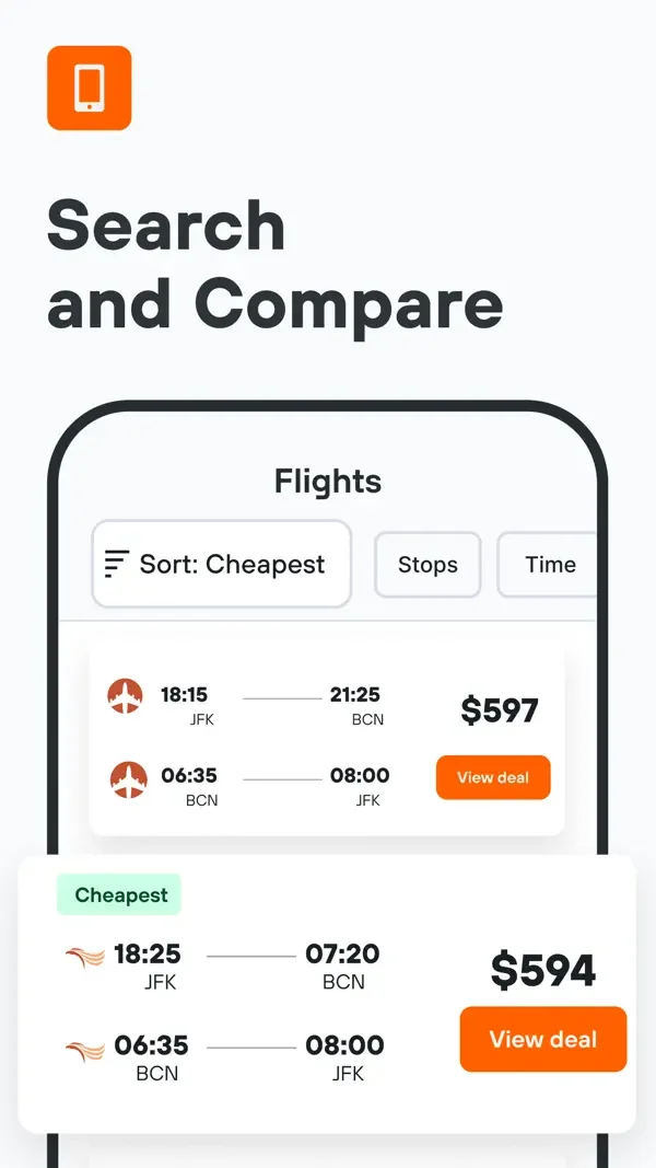 KAYAK — Flight results