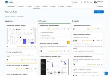 Tabler — Kanban board