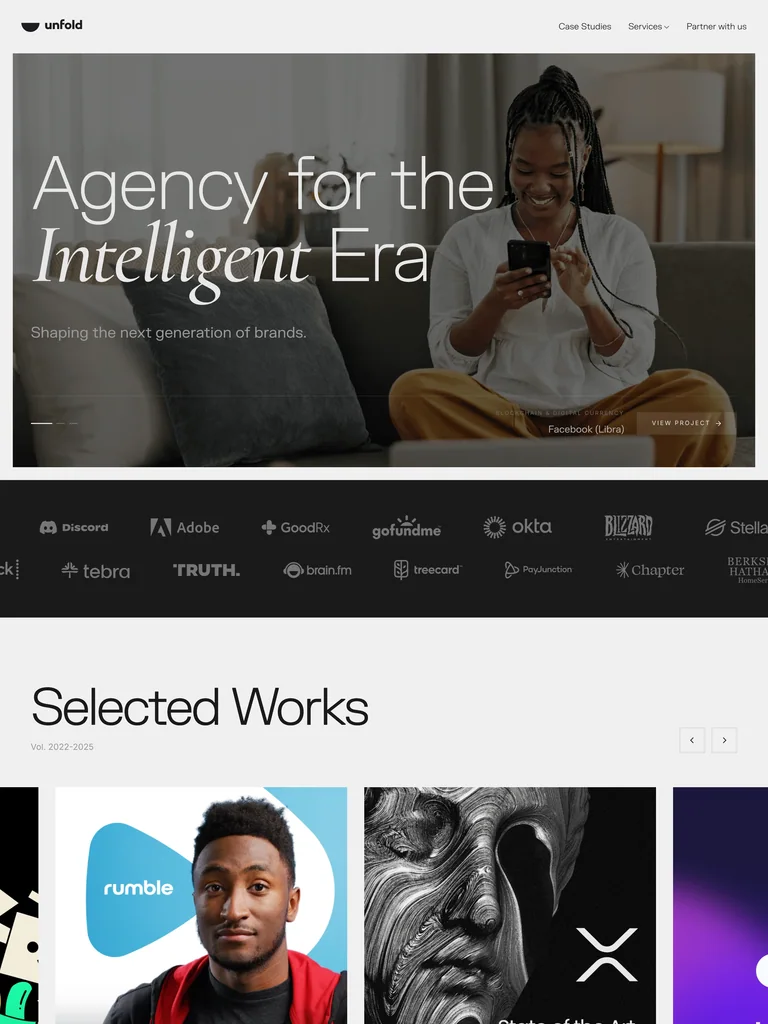 Unfold — Editorial Agency Grid preview