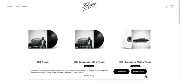 Kendrick Lamar — Official store preview