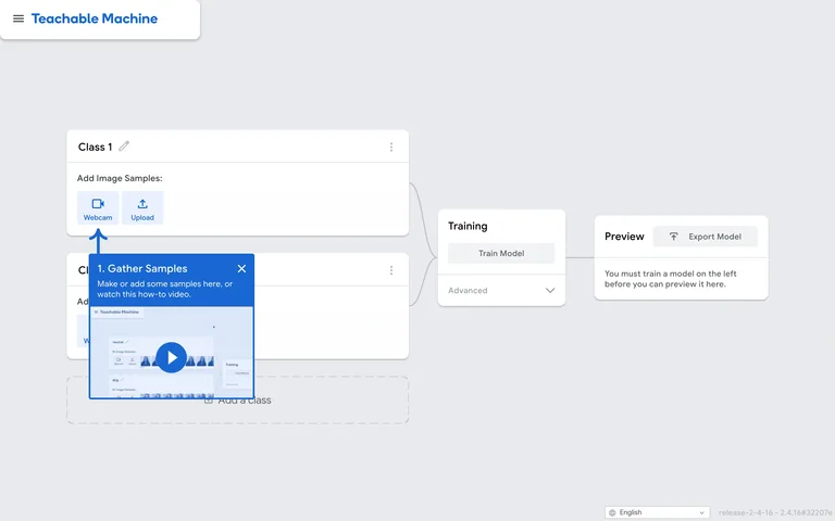 Teachable Machine — Image project preview