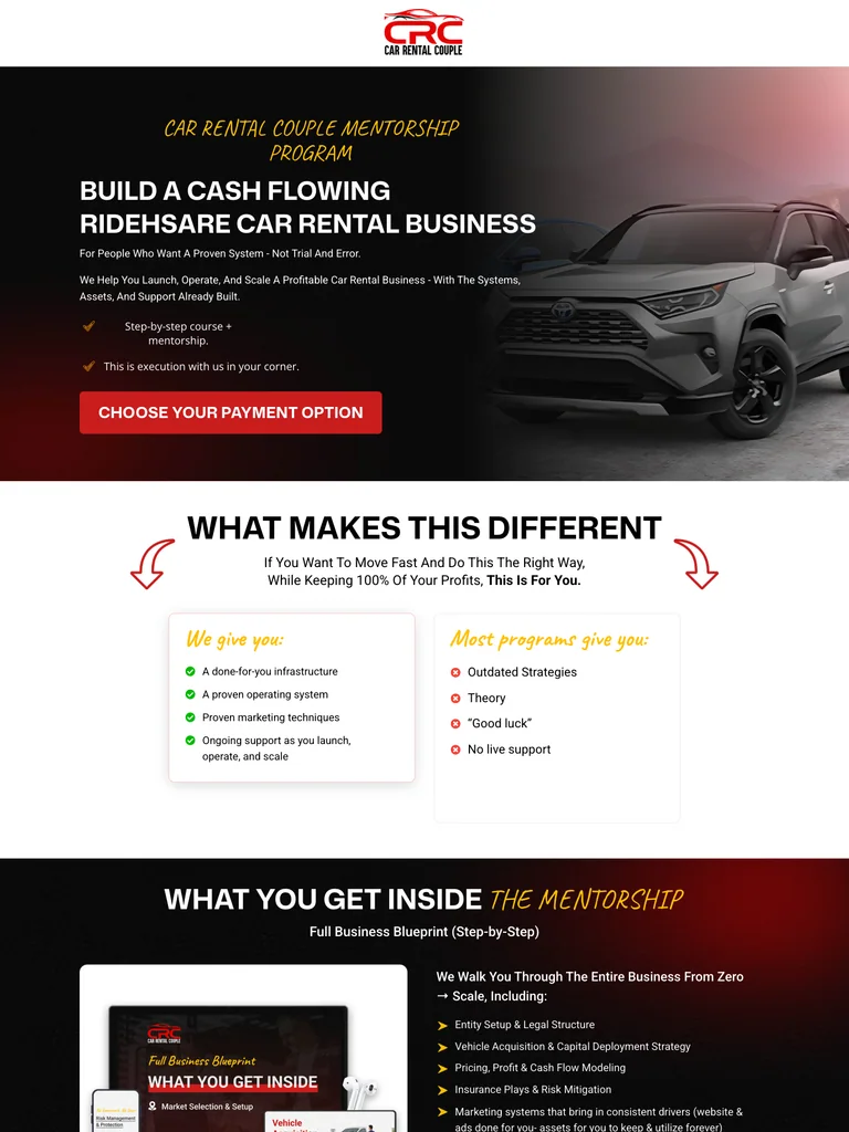 Car Rental Couple — Rideshare Mentorship preview