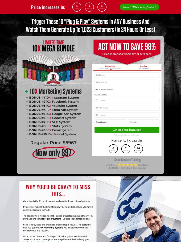 Grant Cardone — 10X Marketing Systems preview