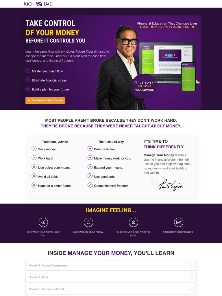 Rich Dad — Manage Your Money preview