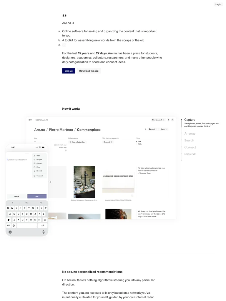 Are.na — Plain-Document Manifesto preview