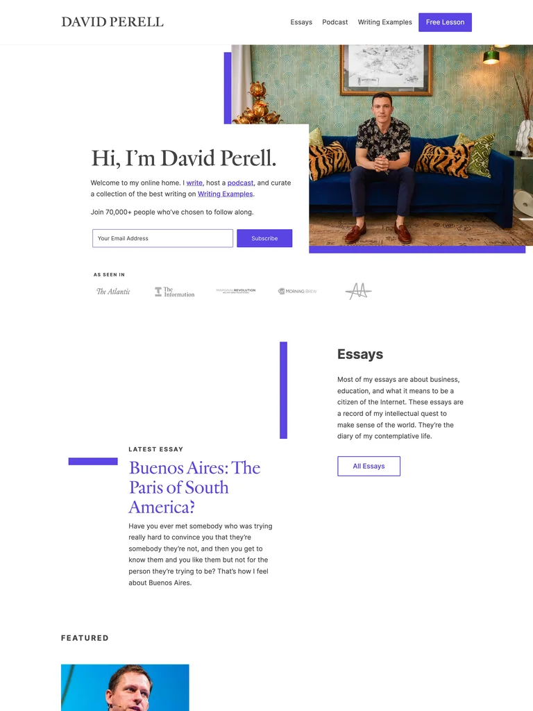 David Perell preview