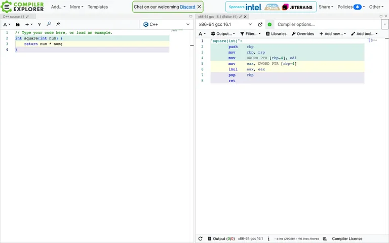 Compiler Explorer — Split panes preview