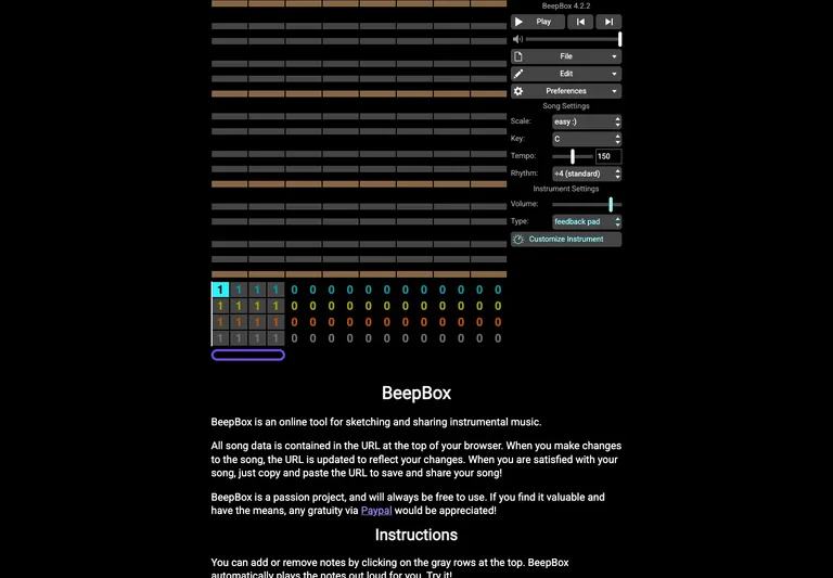 BeepBox — Music sequencer preview