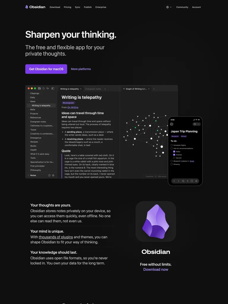 Obsidian preview
