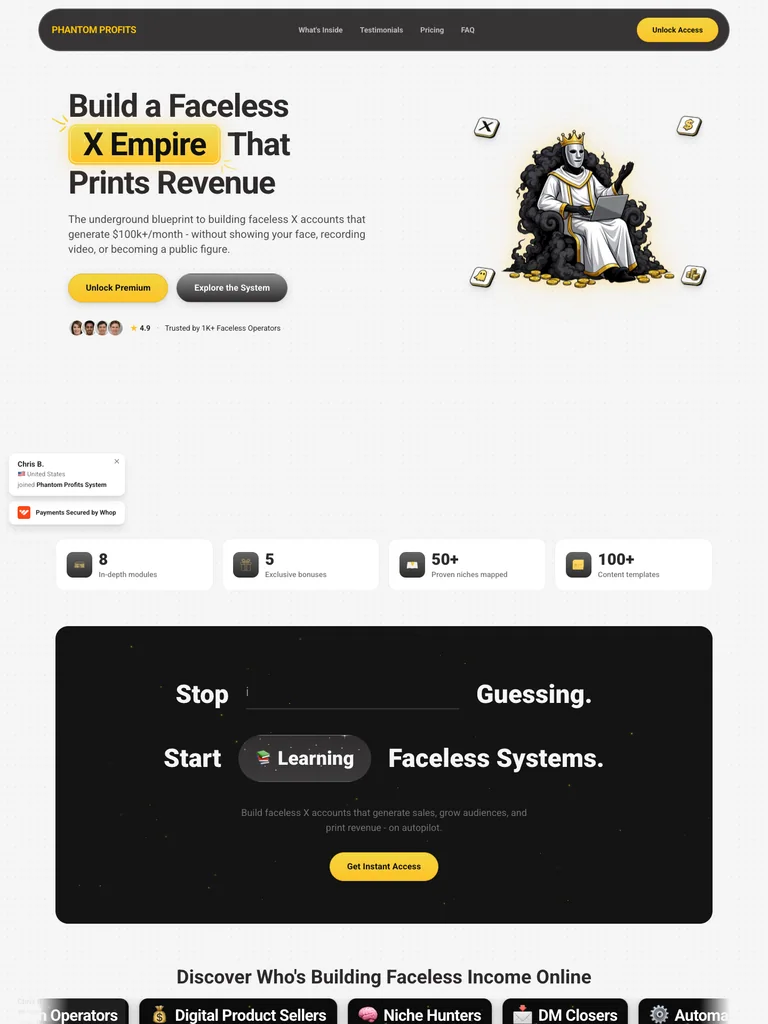 Phantom Profits — X Creator System preview
