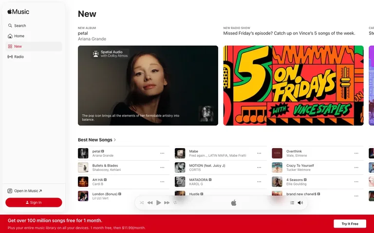 Apple Music — Browse preview