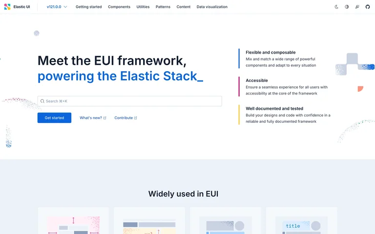 Elastic UI preview