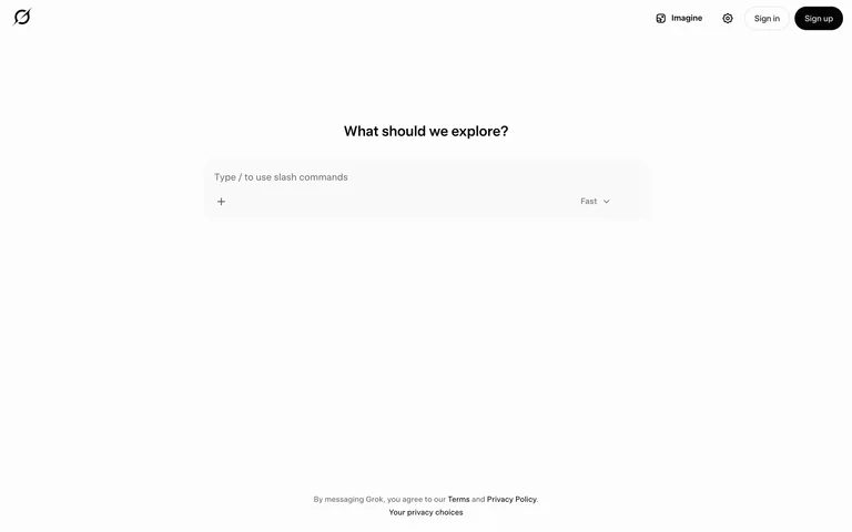 Grok — New conversation preview