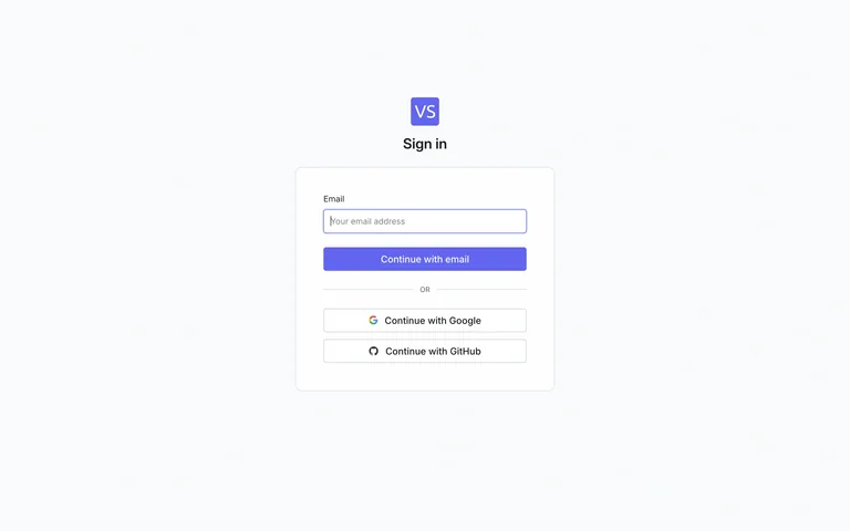 VectorShift — Account entry preview